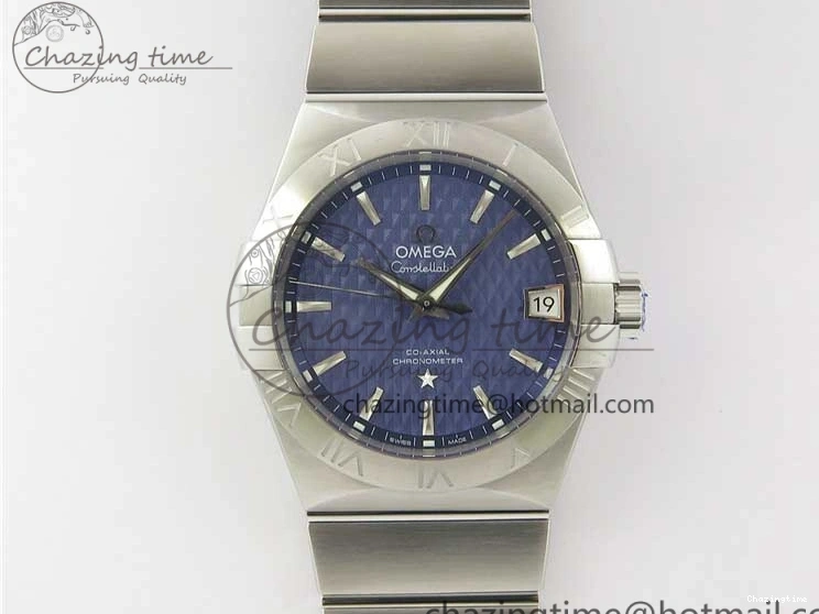 0119 SunProtective Constellation 38mm SS VSF 1:1 Best Edition Blue Textured Dial on SS Bracelet A8500 Super Clone 7917